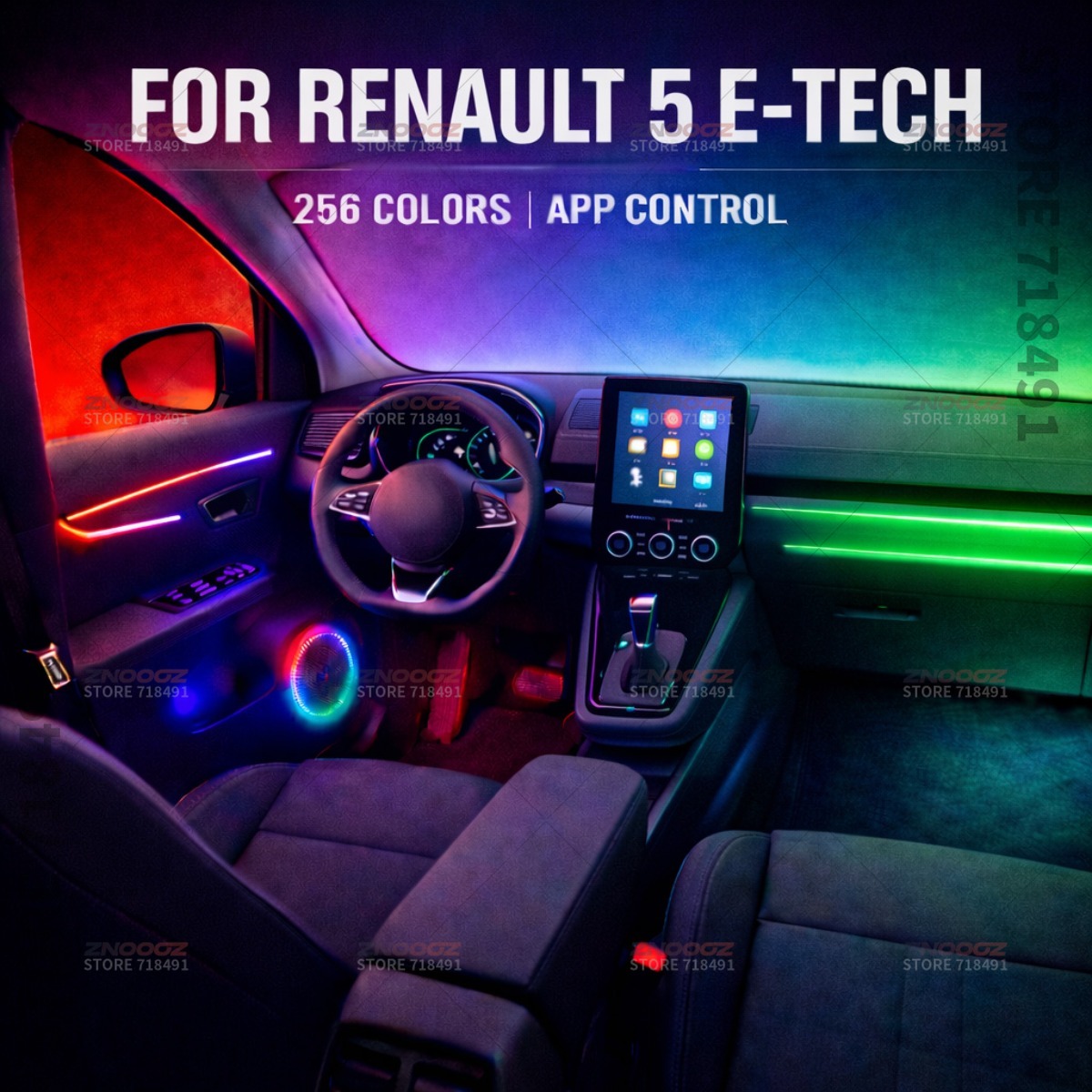 Tech Accessories Renault - Luces ambientales acrílicas para Interior de