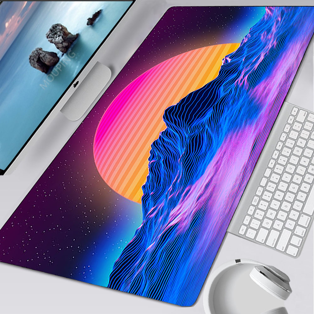 Tech Accessories For Desk - Alfombrilla de ratón Vaporwave Retrowave/synthwave 900x400,