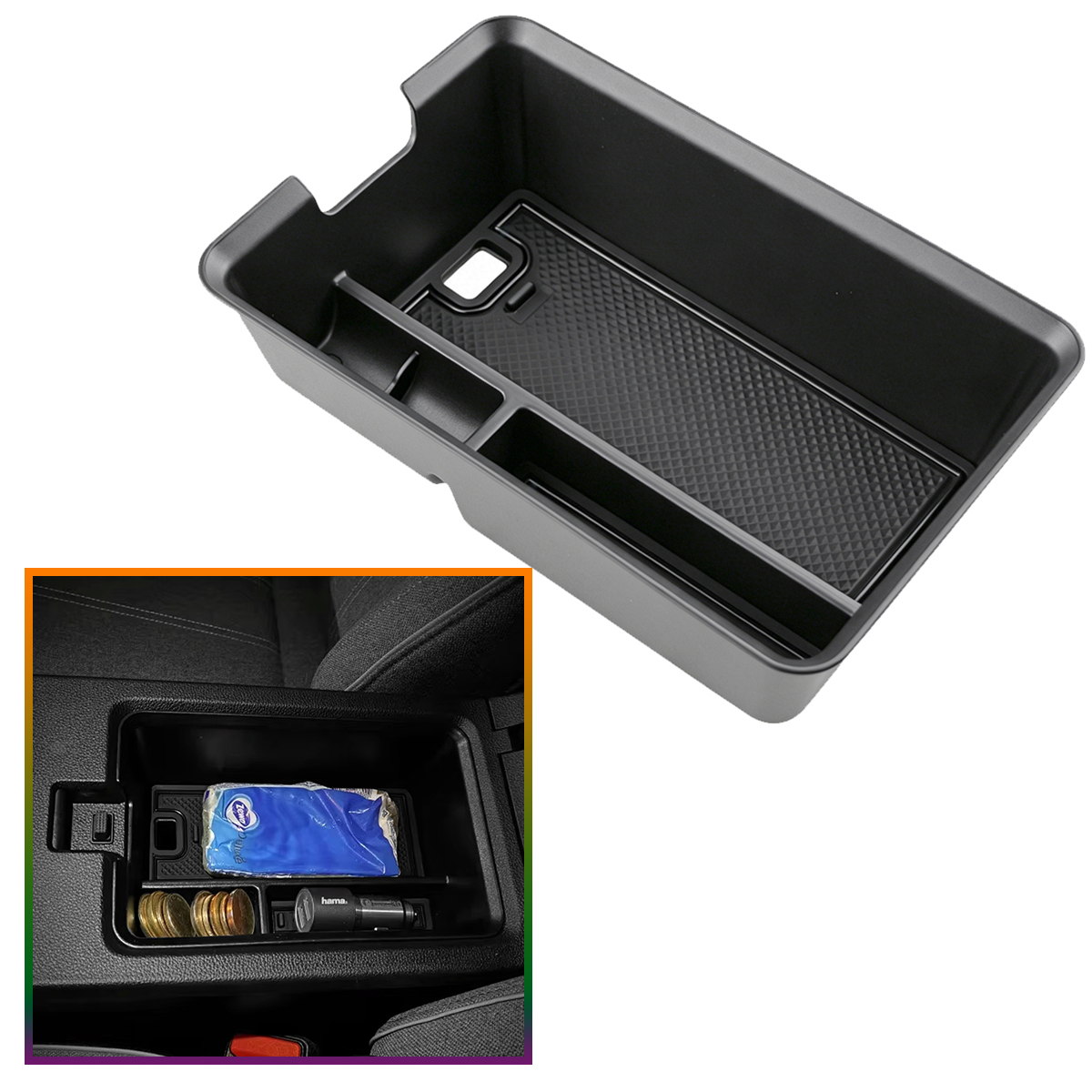 Tech Accessories Renault - Caja de Almacenamiento para Reposabrazos para