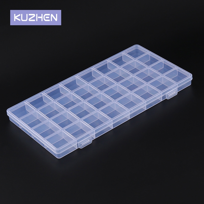 Tech Accessories Box - Caja de almacenamiento rectangular transparente para