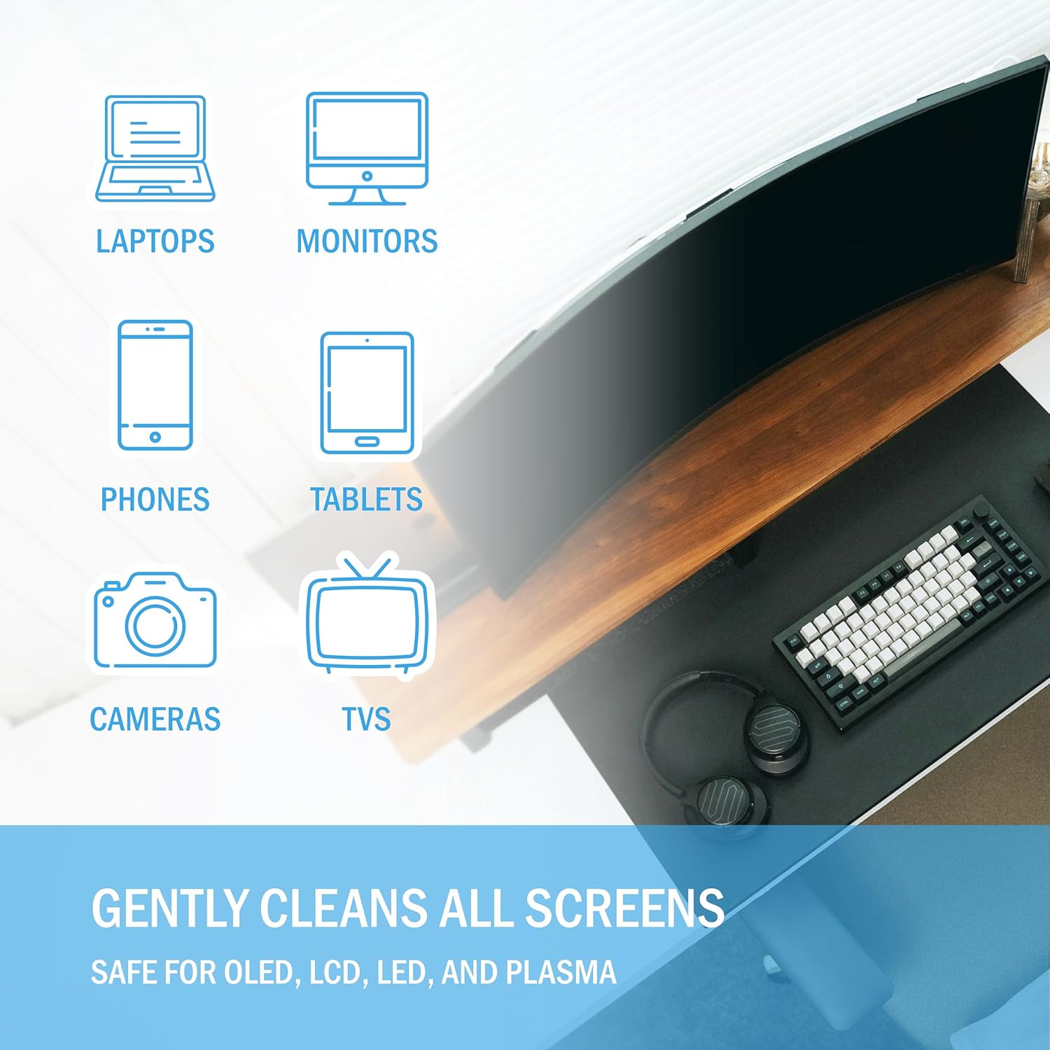 Kit de spray y paño de microfi - Screen Cleaner Spray reseña y precio