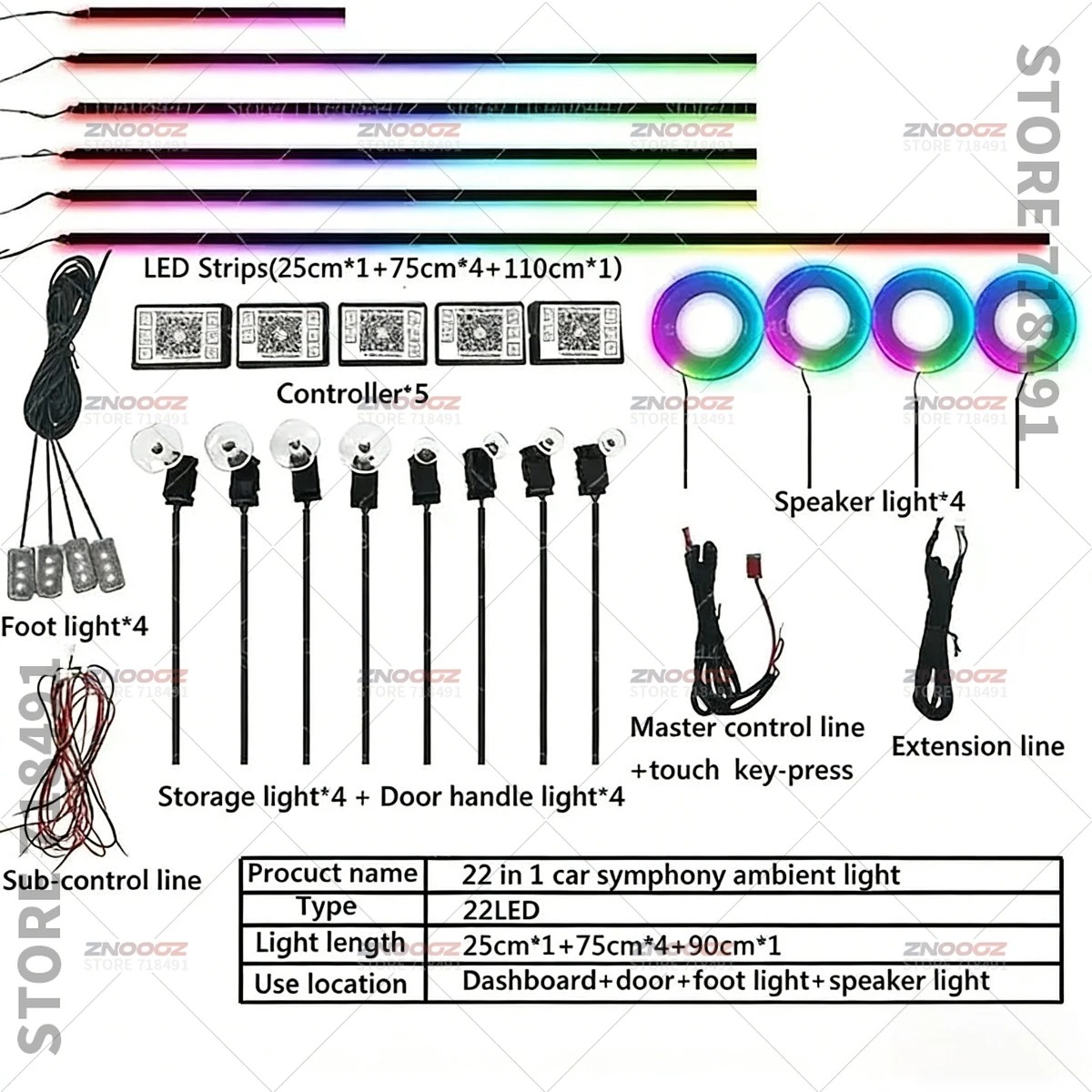Luces ambientales RGB acrílica - Tech Accessories Renault reseña y precio