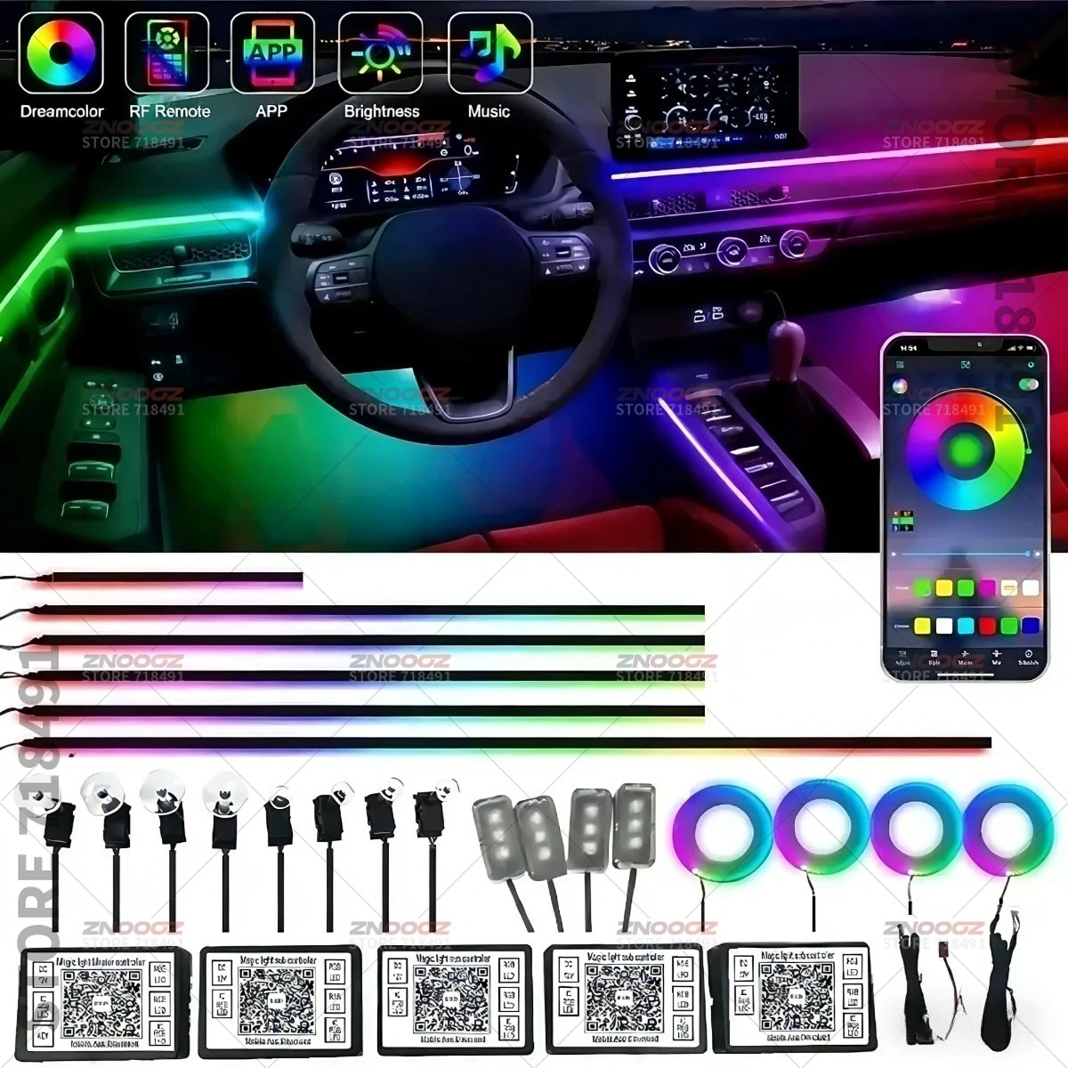 Luces ambientales RGB acrílica - Tech Accessories Renault reseña y precio